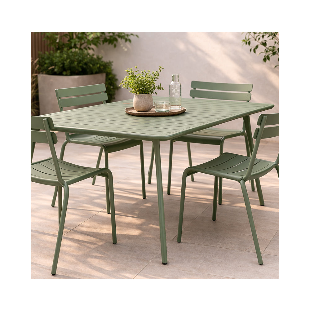 Fermob Luxembourg Set: Tisch 143 x 80 + 4 x Stühlen – einzigart