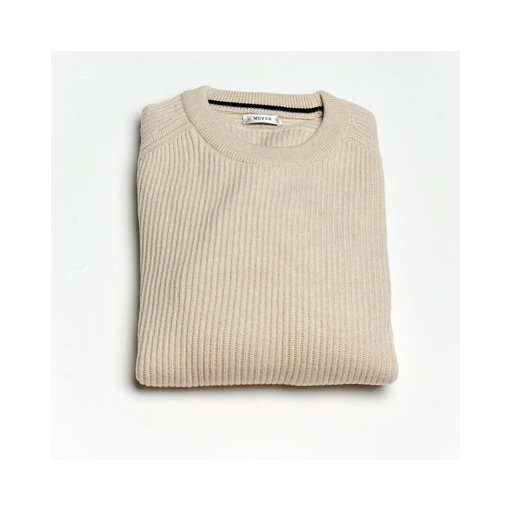 MEYER Ribbed Round Neck Pullover